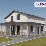 Двоповерховий будинок з сіп панелей. Проект SIP ДІМ #81 UKRPANEL