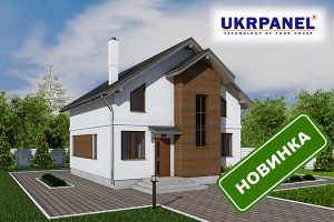Двоповерховий будинок з сіп панелей. Проект SIP ДІМ #46 UKRPANEL
