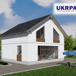 Двоповерховий будинок з сіп панелей. Проект SIP ДІМ #46 UKRPANEL