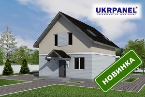 Двоповерховий будинок з сіп панелей. Проект SIP ДІМ #50 UKRPANEL