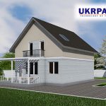 Двоповерховий будинок з сіп панелей. Проект SIP ДІМ #50 UKRPANEL