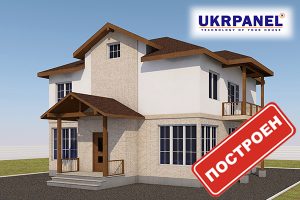 Двоповерховий будинок з сіп панелей. Проект SIP ДІМ #86 UKRPANEL