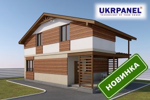 Двоповерховий будинок з сіп панелей. Проект SIP ДІМ #92 UKRPANEL