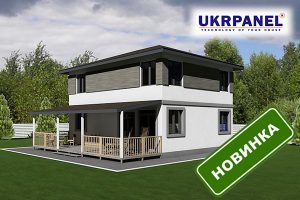 Двоповерховий будинок з сіп панелей. Проект SIP ДІМ #95 UKRPANEL