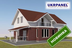 Двоповерховий будинок з сіп панелей. Проект SIP ДІМ #99 UKRPANEL