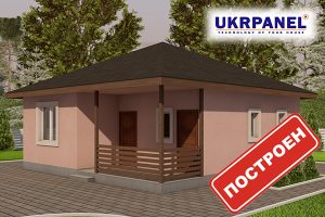 Одноповерховий будинок з сіп панелей. Проект SIP ДІМ #102 UKRPANEL