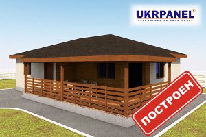 Одноповерховий будинок з сіп панелей. Проект SIP ДІМ #80 UKRPANEL