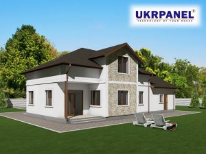 ᐉ Будинок з сіп панелей. Осокорки. Проект СІП БУДИНОК # 91 UKRPANEL