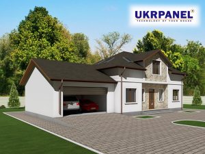 ᐉ Будинок з сіп панелей. Осокорки. Проект СІП БУДИНОК # 91 UKRPANEL