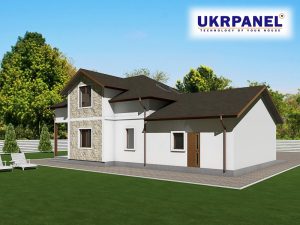 ᐉ Будинок з сіп панелей. Осокорки. Проект СІП БУДИНОК # 91 UKRPANEL