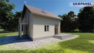 ᐉ Київ. Двоповерховий будинок з сіп панелей. Проект "Радосинь"
