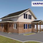 Двоповерховий будинок з сіп панелей. Проект SIP ДІМ #82 UKRPANEL