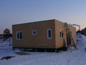 ᐉ Будівництво дачного будинку з сіп панелей в Києві. Проект "Дача 58"