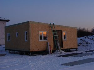 ᐉ Будівництво дачного будинку з сіп панелей в Києві. Проект "Дача 58"