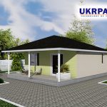 Одноповерховий будинок з сіп панелей. Проект SIP ДІМ #51 UKRPANEL