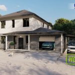 Двоповерховий будинок з сіп панелей. Проект SIP ДІМ #154 UKRPANEL