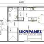 Двоповерховий будинок з сіп панелей. Проект "Сarrè" UKRPANEL
