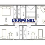 Двоповерховий будинок з сіп панелей. Проект "Сarrè" UKRPANEL