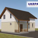 Двоповерховий будинок з сіп панелей. Проект SIP ДІМ #55 UKRPANEL