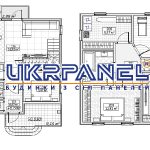 Двоповерховий будинок з сіп панелей. Проект "Пальміра" UKRPANEL