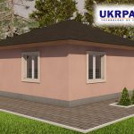 Одноповерховий будинок з сіп панелей. Проект SIP ДІМ #102 UKRPANEL